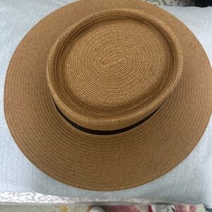 Portland Leather Patina Tan Wide-Brim Hat Large